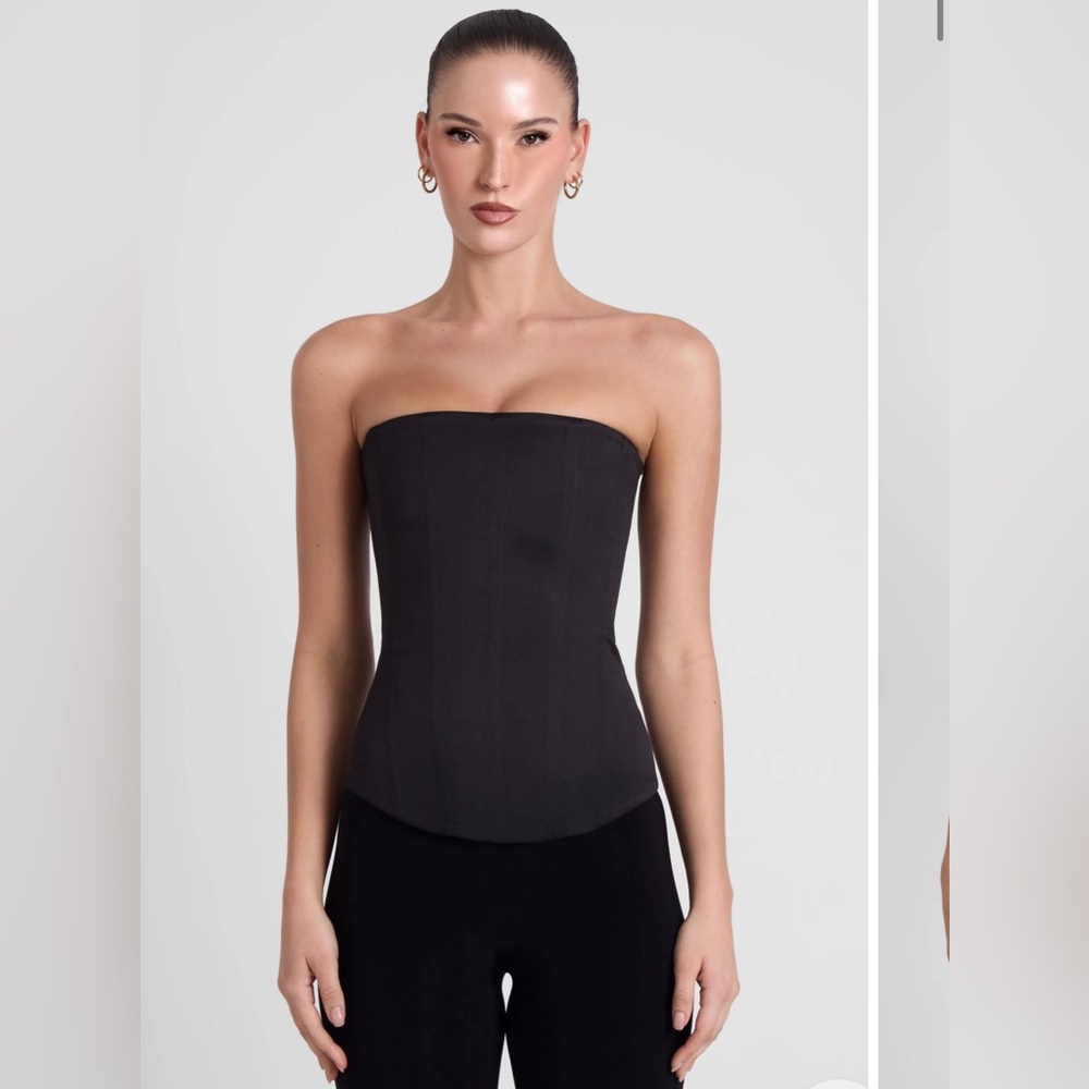LEAU SPHYNX Satin Corset Top